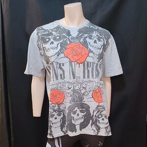 Grey Rock Music Guns N' Roses Size L Graphic T-Shirt by Gundam 2022 95% Cotton